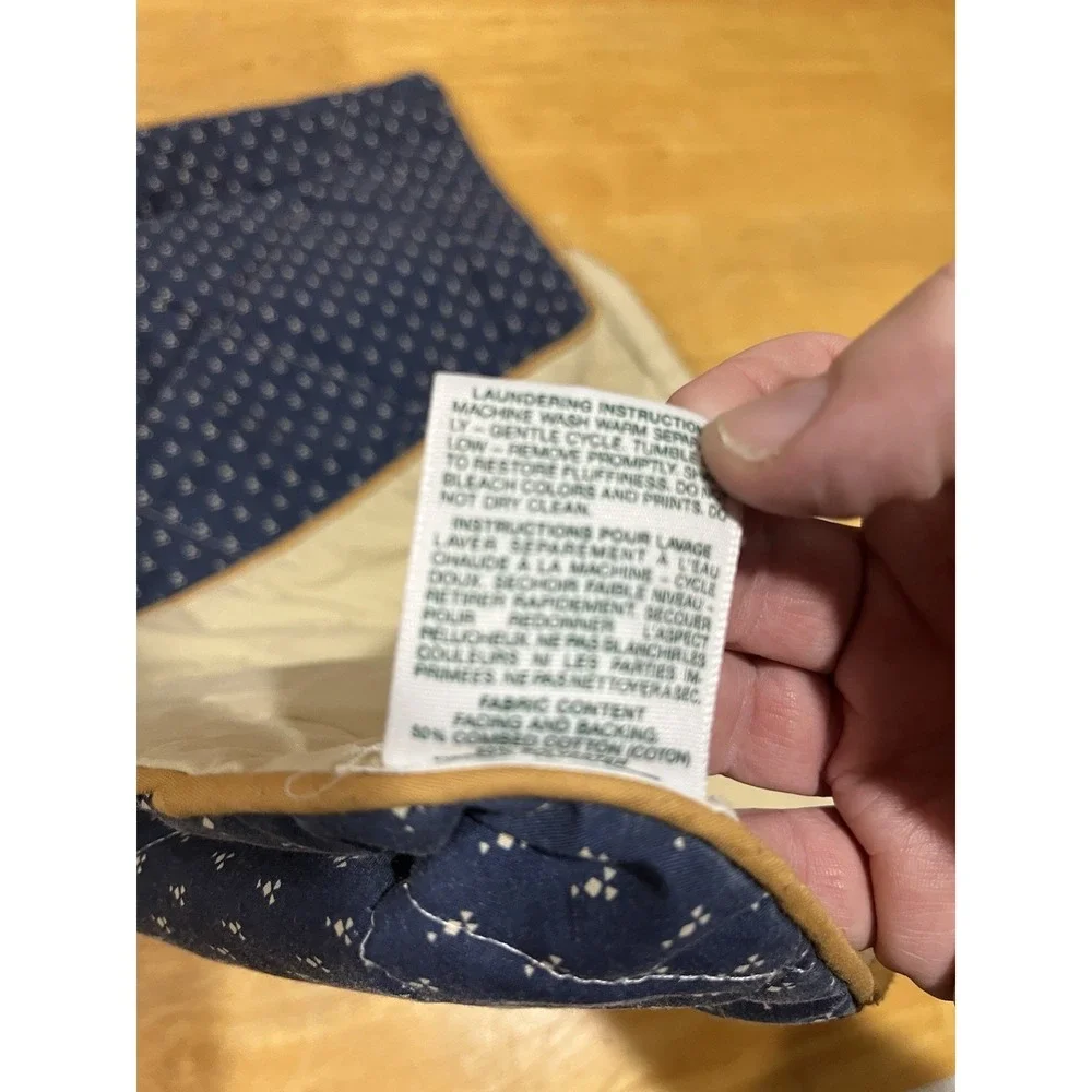 Vtg Laura Ashley Blue Nutmeg Quilted Comforter‎ Sham Standard